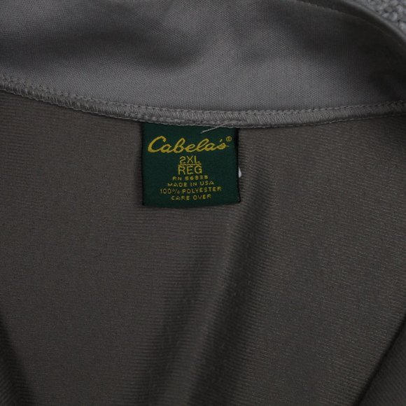 Cabelas Sweater Men's 2XL XXL Reg Gray 1/4 Zip Scent Pro Pullover L/S Sweatshirt - Picture 6 of 8